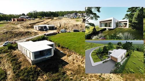 Neue Immobilien, Aussicht.  In der sich rapid entwickelnden Siedlung Zalacsány ist das neue Familienhaus - gebaut in höchster Kategorie - zu verkaufen.
