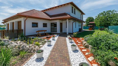 Panoramic view.  In Cserszegtomaj it is a wonderful family house with view to the lake Balaton for sale. 