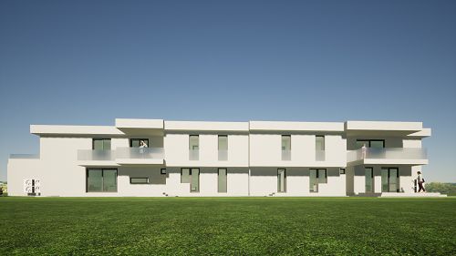 In Hévíz wird die neu gebaute, hochwertige Wohnung im Erdgeschoss / im Obergeschoss in einem Wohnhaus – gestaltet mit Flachdach - mit vier Wohnungen zum Verkauf angeboten. 